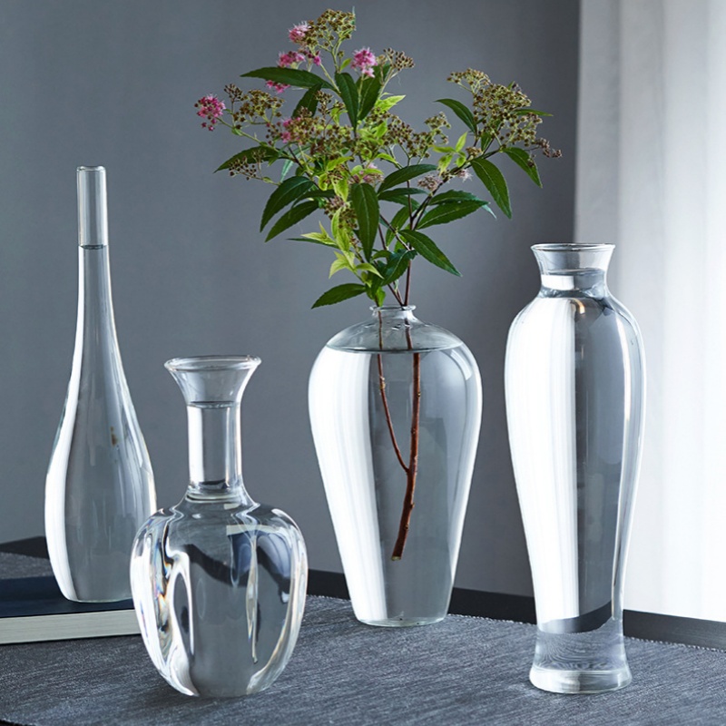 Home Decor Zen Style - Vaso de Vidro Transparente Elegante Estilo