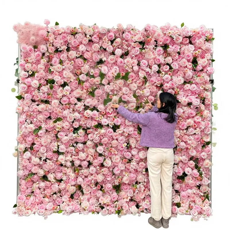 Home Decor Wall Panels - Painel de Flores Artificiais de Seda