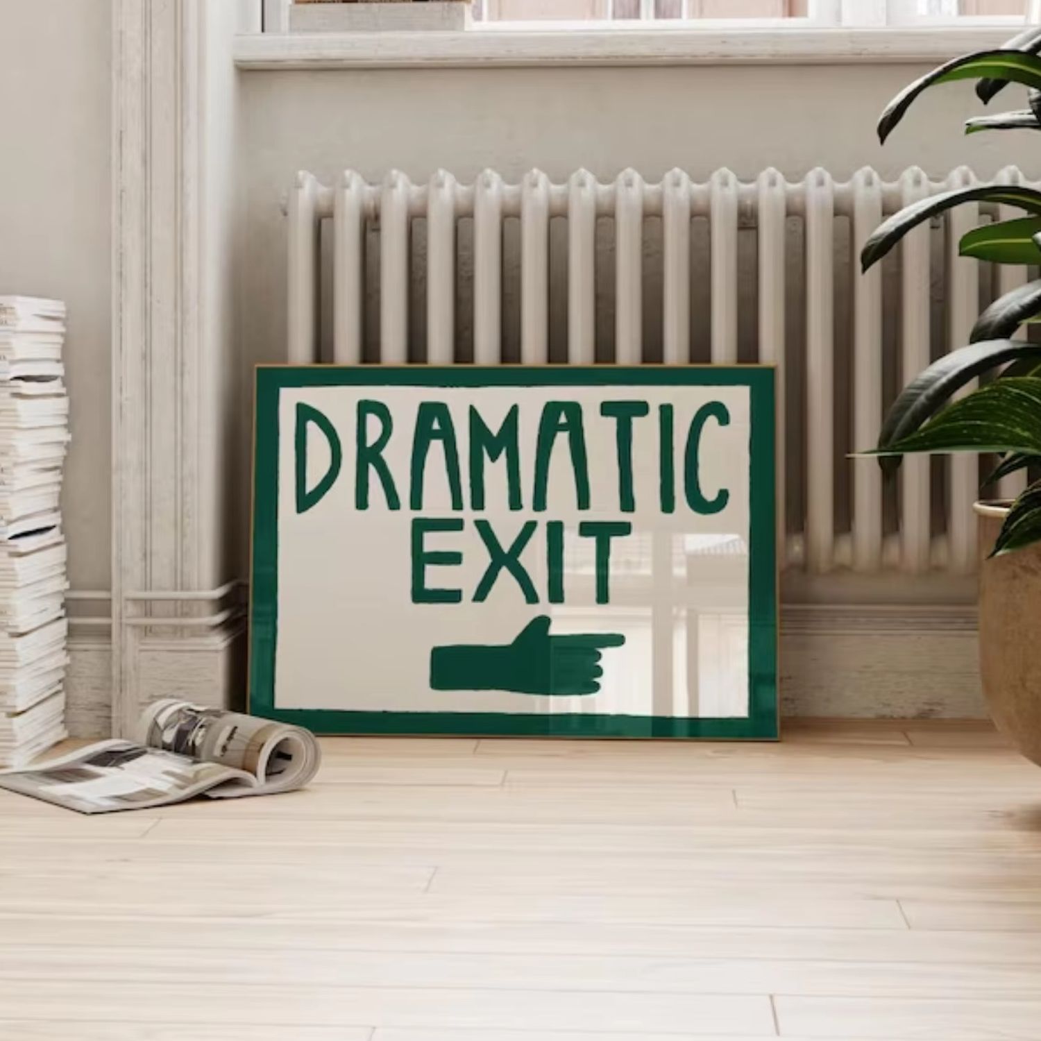 Home Decor Green - Impressão divertida para corredor, verde escuro,