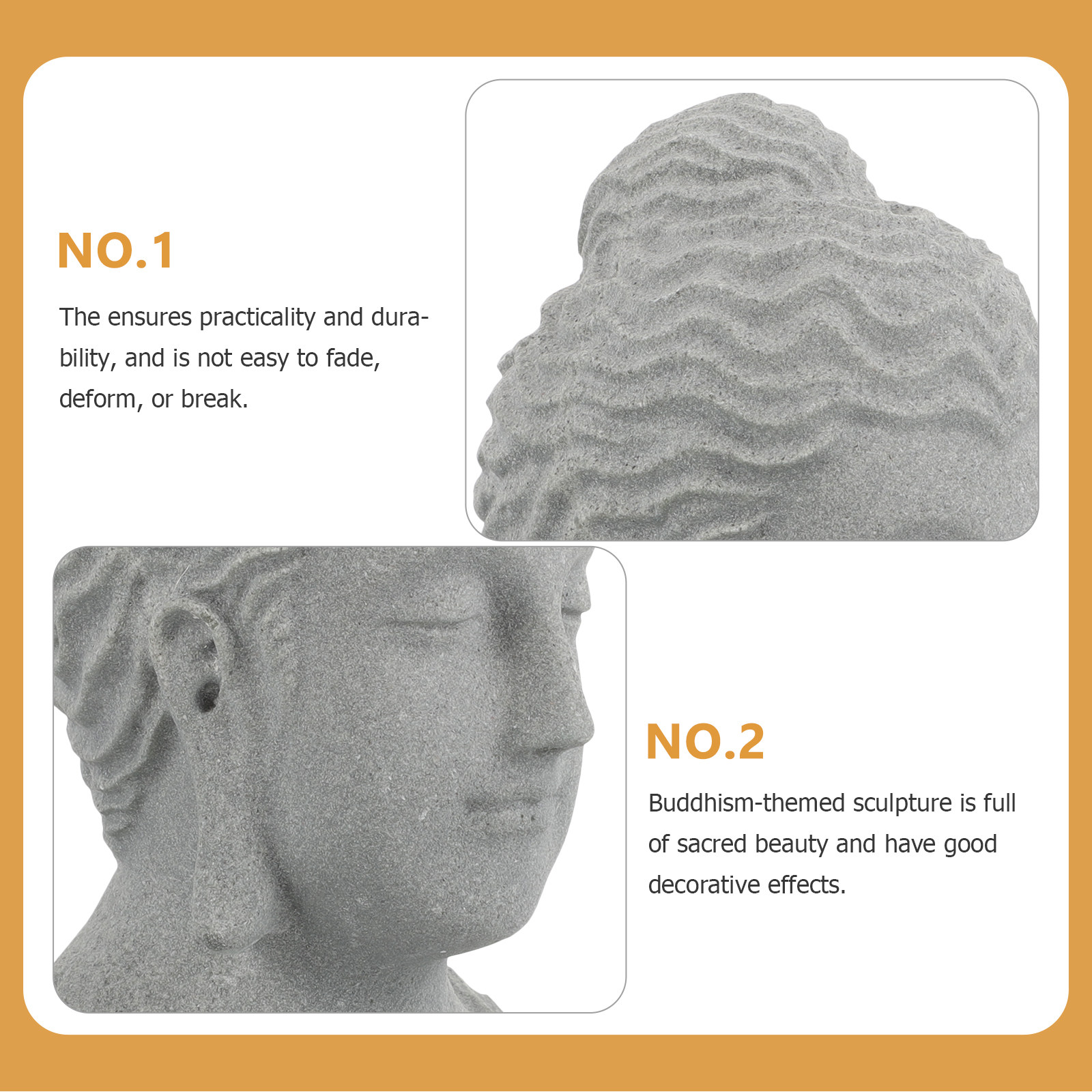 Home Decor Zen Style - Estátua de Buda Meditando para Decoração