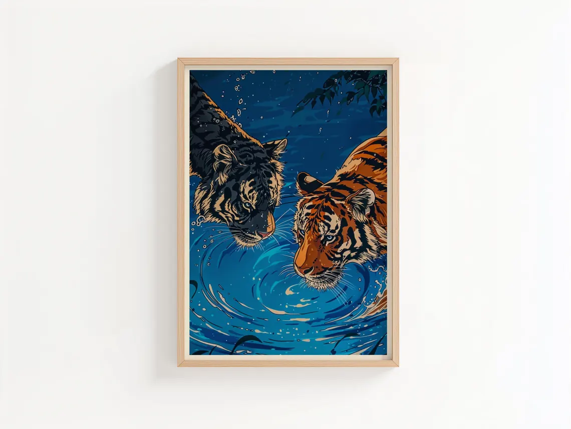 Home Decor Japanese - Pôster do Twilight Tiger | Arte