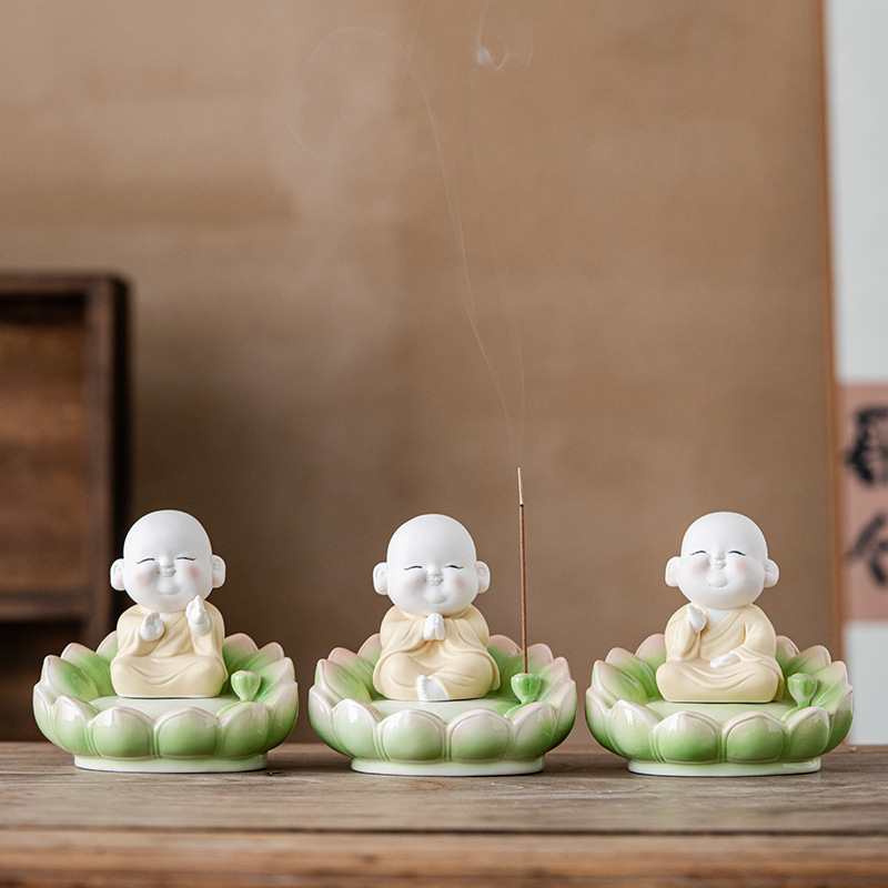 Home Decor Zen Style - Suporte de Incenso de Cerâmica em