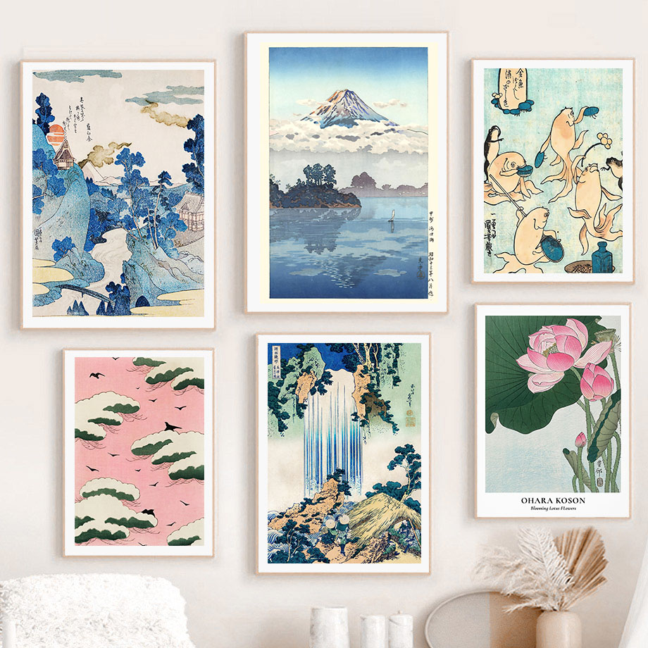 Home Decor Japanese - Hokusai ohara koson cartaz de arte
