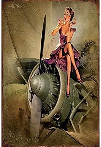 Home Decor Wall Panels - Placa de Metal Vintage com Tema