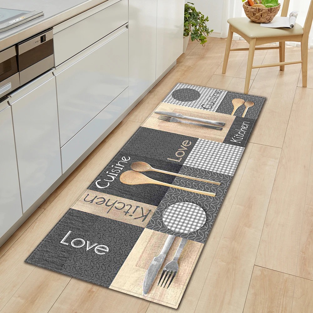 Home Decor Online Game - Tapete de Cozinha Antiderrapante com Estampa