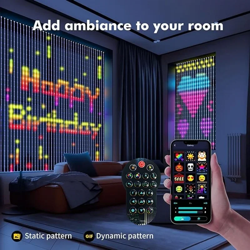 Home Decor App Free - Cortina de luz led inteligente, controle