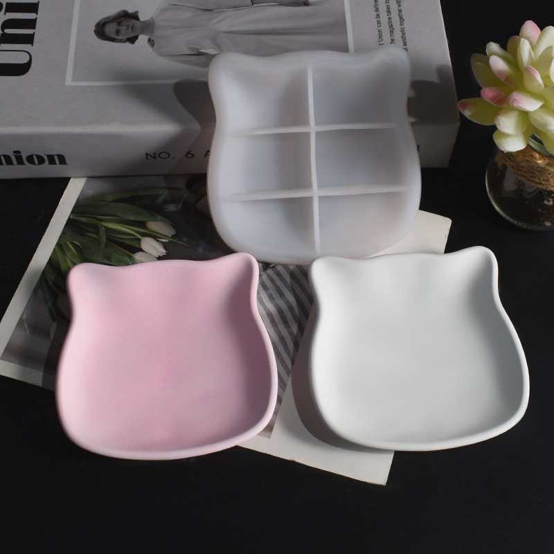 Ceramic Trinket Dish - Molde de prato de gato de