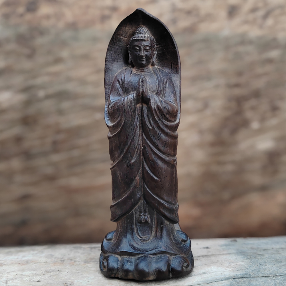 Home Decor Zen Style - Estátua de Buda Zen em Madeira,