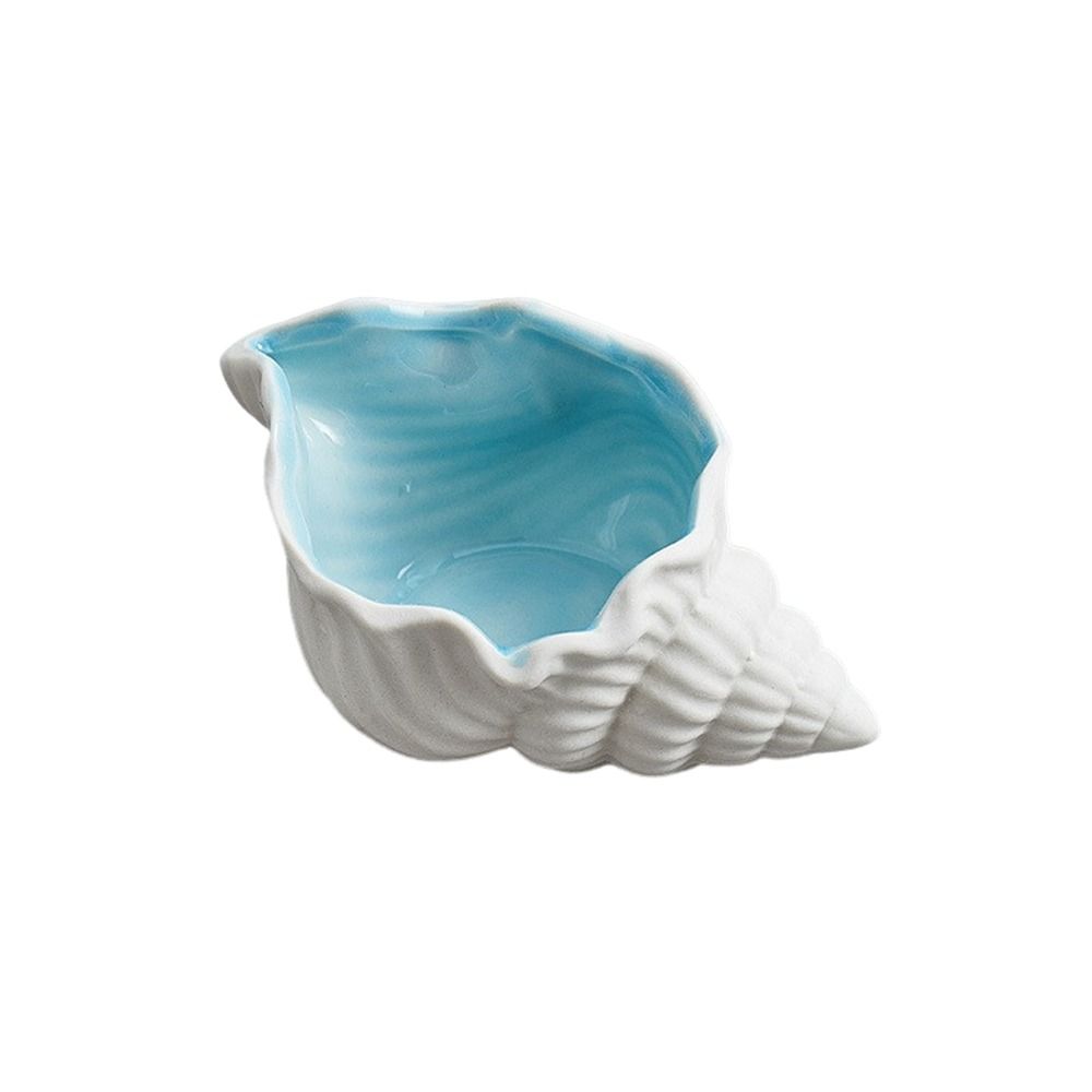 Ceramic Trinket Dish - Conch-forma bandeja de jóias de cerâmica,