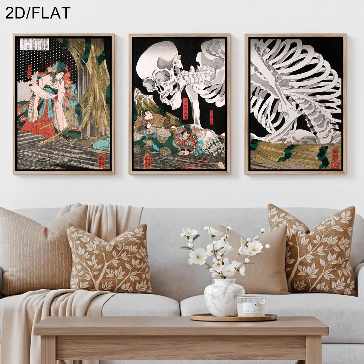 Conjunto de 3 Peças de Arte em - Home Decor Japanese avaliação e preço