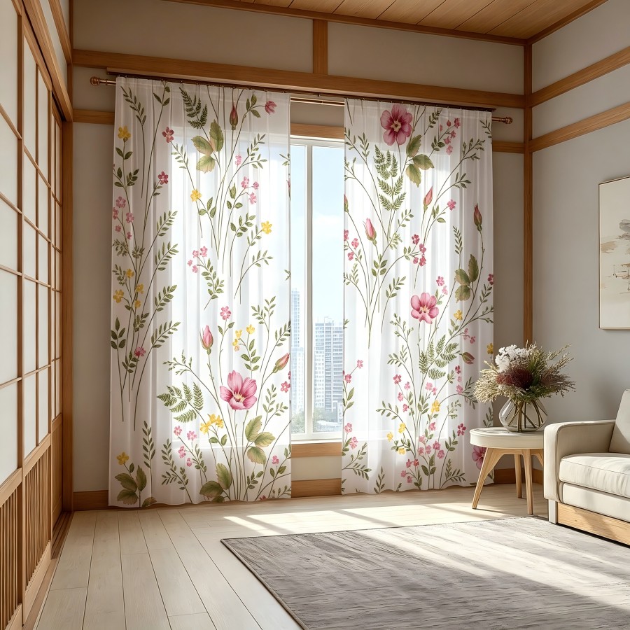 2 Cortinas Transparentes com E - Home Decor Yellow avaliação e preço