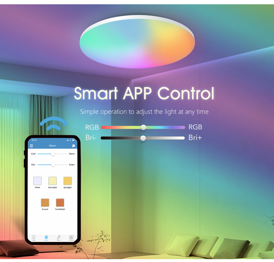 MARPOU Lâmpada de teto RGB col - Home Decor App Free avaliação e preço