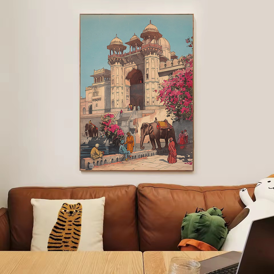 Vintage antigo índia vivendo b - Home Decor Varanasi avaliação e preço
