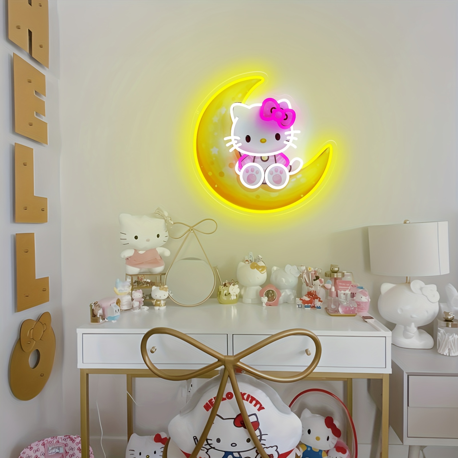 Luz Neon Amarela Hello Kitty n - Home Decor Yellow avaliação e preço
