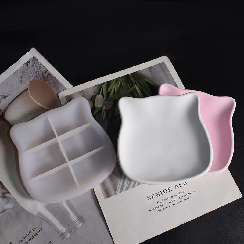 Molde de prato de gato de gess - Ceramic Trinket Dish avaliação e preço
