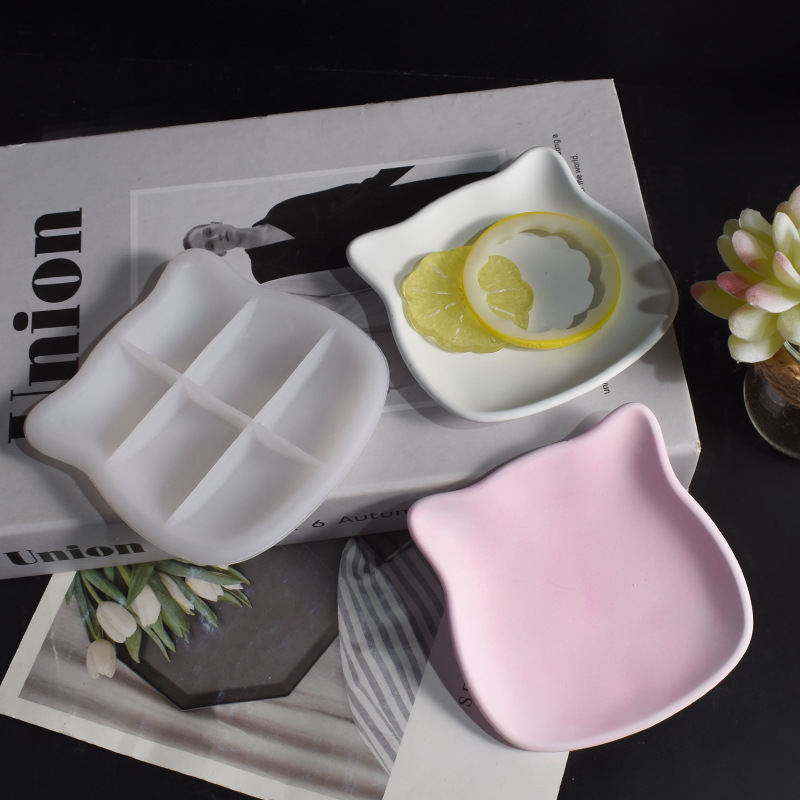 Molde de prato de gato de gess - Ceramic Trinket Dish avaliação e preço