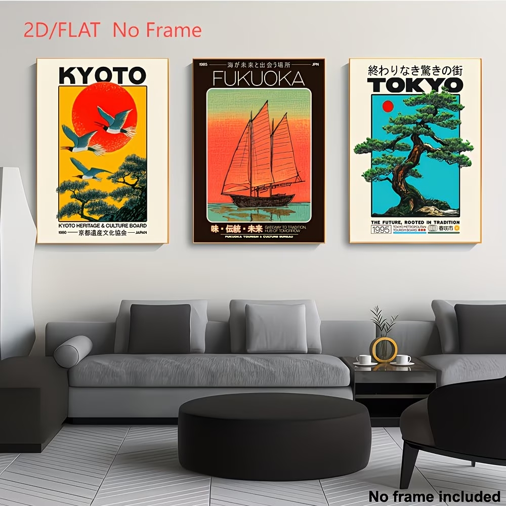 3 peças de arte japonesa adequ - Home Decor Japanese avaliação e preço