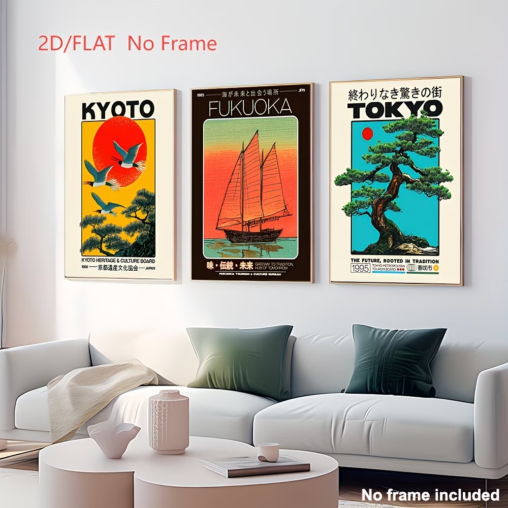 3 peças de arte japonesa adequ - Home Decor Japanese avaliação e preço