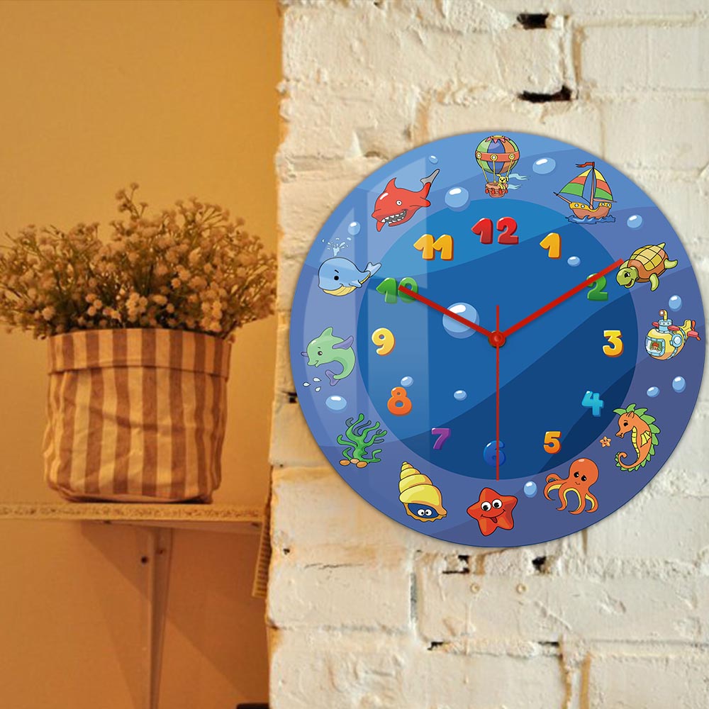Relógio de parede azul com ani - Home Decor Under 300 avaliação e preço