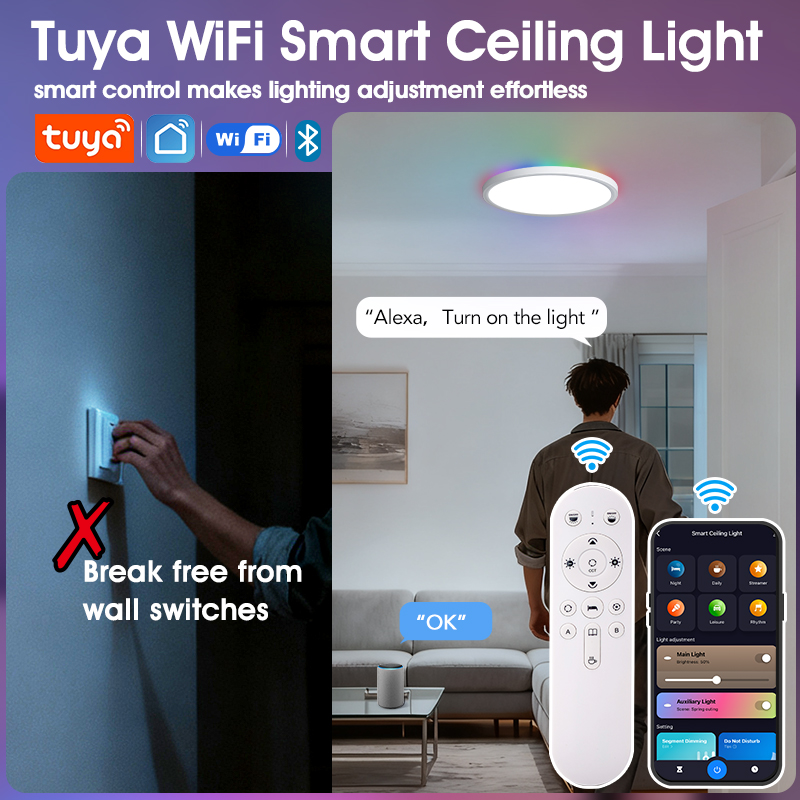 BENEWTON Tuya Smart WiFi Luz d - Home Decor App Free avaliação e preço